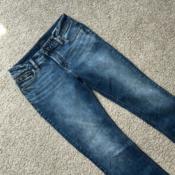 Silver Jeans Co. Elyse Curvy Fit Mid Rise Slim Boot Denim Jeans 28 x 33 - Picture 3 of 10